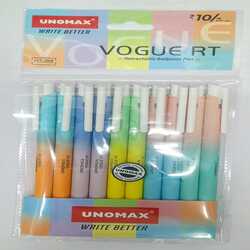 UNOMAX VOGUE RT Retractable Ballpoint Pen - Set of 10
